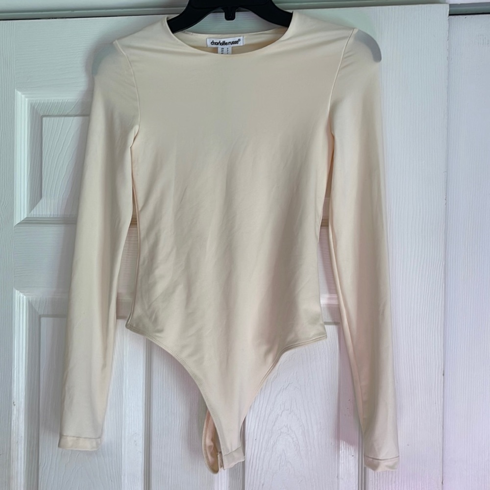 Brand New Charlotte Russe Cream Color Long Sleeve Bodysuit
